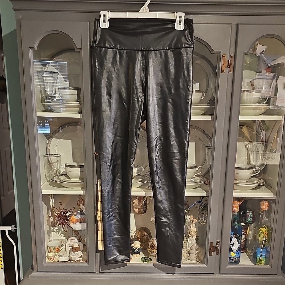 Black Faux Leather Leggings